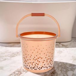 Kuber Industries Unbreakable Plastic Triangle Print Bucket for Home & Bathing with Handle 18 LTR (Brown) 54KM3934 image 2