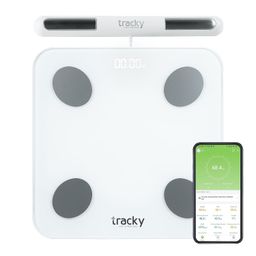 Tracky Advance Body Composition Scale with 8 Electrodes | 22 Essential Body Parameters | Full Body Segmental Analysis | Smart Body Fat Analyzer | image 1