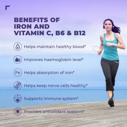 Swisse Iron Supplement with Vitamin C & Vitamin B12-30 Tablets | For Both Men & Women image 4