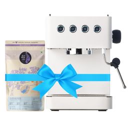 Blue Tokai Coffee Roasters - Mage Espresso Coffee Machine with Free Silver Oak Coffee 250g | 360° Rotating Steel Wand | Manual and Automatic Modes | Perfect for Lattes, Cappuccino |15 bar Pressure image 1