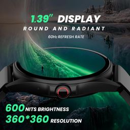 HAMMER Cyclone 1.39" Round Dial Rotating Crown Smart Watch with Calling Function, High Refresh Rate, Multi Sports Modes, Spo2, HR, Voice Assistant (Midnight Black) image 2