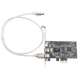 PCIE Firewire Card, PCIE 1394A Firewire Expansion Card PCI Express IEEE 1394 Adapter Controller Card with Firewire Cable for Windows 10/8 / 7 / Vista/XP / 2000 image 1