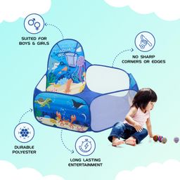 Amazon Brand - Jam & Honey Kid Aquatic Ball Pool, Ball Pit Structure (with 30 Balls) Multicolour image 4