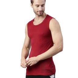 dixcy scott maximus Dixcy Scott Men's Regular Fit Vest Black/Red XL (Pack of 2) image 3