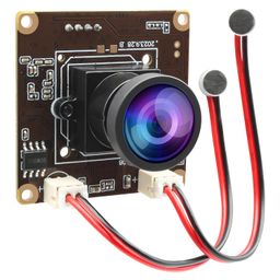 ELP 5mp USB Camera Module with Dual Microphone Computer Mini Lightburn Camera for UVC Laser Recorder USB2.0 PC Camera 1944P USB Security Camera for Raspberry Pi (Low Lens image 1