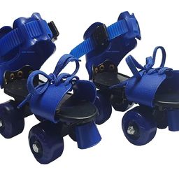 High Trusted Latest Designed Inline Roller Skating with Adjustable Size and Front Break Toys for 4 Years+ Kids Skates Size 5-12 UK (Blue) image 1