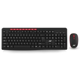 ant esports ANT WK200 Nano Wireless Keyboard and Mouse Combo, 2.4 GHz Wireless, Spill-Resistant Design, 9 Multimedia Keys, Upto1600 DPI High Precision, Advanced Optical Sensor for PC Laptops Windows Mac_Black image 1