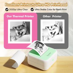 seznik Mini Printer, Inkless, Thermal, Bluetooth, Portable Printer, Compatible Android, iOS Mobile. 1 Year Warranty (MiniX-Green) image 5