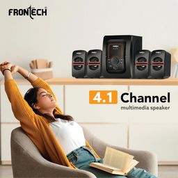 FRONTECH SW-0152-4.1 Channel Speaker System | Bluetooth 5.0-70W Output, USB|BT|FM Support|LED Display, Black image 3