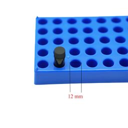 LSVERDE 3 Pcs Vial Rack for 2ml HPLC Sample Bottles,50 Holes with Diameter 12 mm, Stackable Vial Racks, Centrifuge Tube Rack, Bottle Racks(Blue) image 2