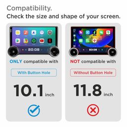Spartan Shield Matte Screen Guard For DIAMOND 2K 10.1 INCH [with Button Hole] Android Car Stereo System || Infotainment Display Protector || Music Audio Player Accessory 2025 [Not Tempered Glass] image 3