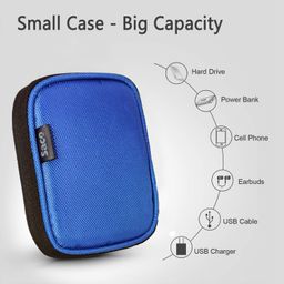 Saco External Hard Disk Pouch Cover for Cablet External Portable USB 3.0 to SATA Transparent Hard Drive Max 6TB Hard Disk case (Maximum Size fits Upto 12.5 x 9.2 cm) - Blue image 5