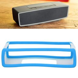 meiyya Bluetooth Speaker Sleeve, Soft Speaker TPU Prevent Scratch Decorative Hollow Design Flexible Shock Proof for Mini 1/2(blue) image 4