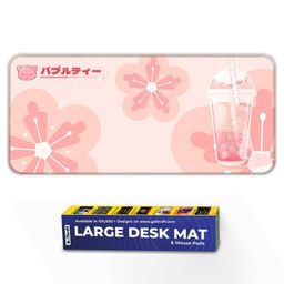 GoThriff Cherry Blossom Sip Pink Large Mouse Pad - Extended 60x30CM Gaming Mat for PC, Laptop, Desktop & Office Accessories - Dynamic Motion Mousepad for Desk & Table Use image 1