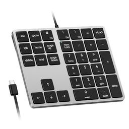 Kisnt Wired USB-C Number Pad, Slim Type-C Numpad 34 Key Numeric Keypad Portable 10 Key USB Keypad for Laptop, Apple Mac iMac MacBook Pro/Air, Windows PC image 1