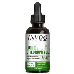 INVOQ Organic Chlorophyll Liquid Drops, Natural Energy Booster & Detoxifier, 1 count image 1