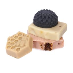 The Bath Essence Combo Soaps For Sensitive Skin | Handmade, 100% Natural Bathing Soap For Men & Women | Combo Includes Charcoal, Honey Banana, Neem & Rose Soaps | Soap Enriched with Essential Oils | 200g image 3