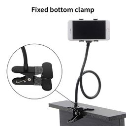 STRIFF Flexible Mobile- Stand, Mobile Clip Holder, Metal Built -for Video, Heavy Duty Foldable Tabletop Holder with 360° Rotation, Multi Angle Clamp for All Smartphones (Black) image 3