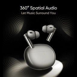realme in Ear Buds Air 6 Pro with Dual Drivers(11Mm+6Mmtweeter),40 Hrs Play Time,Fast Charge,50 Db ANC,Lhdc 5.0,55Ms Low Latency,360° Spatial Audio,Ip55 Dust&Water Resistant,Bt V5.3,Titanium Twilight image 5