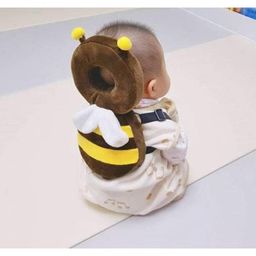 KIDVYANSHI Head Protector Cushion Plush Soft Toy Early Learning Toy Fall Protection Helmet Baby Head Protector Child Adjustable Shoulder Strap (Head Protector)(Brown) image 3