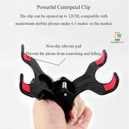 CURATED CART Lazy Bracket - Flexible Solid-Grip Phone Holder with Adjustable Universal Gooseneck Smartphone Stand, Lazy Clamp Clip Flexible Phone Stand for Office Desk Bed image 2