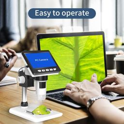 Labcare LCD Digital Microscope 50X-1000X Zoom HD 2MP USB Microscope 4.3 inch Screen with 8 Adjustable LED Light Video Camera, 2600mAh Battery & 8GBG TF Card by Labcare image 3