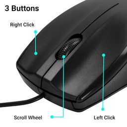 Zebronics Wired Keyboard and Mouse Combo with 104 Keys and a USB Mouse with 1200 DPI -JUDWAA 750 image 4