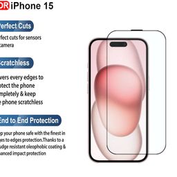 CEDO Tempered Glass for iPhone 15 | Screen Protector Full HD Quality Tempered Glass Anti-Scratch Edge to Edge Coverage with Easy Installation Kit (Black) image 2