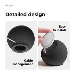 elago MS2 Charging Stand Compatible with MagSafe Charger - Premium Silicone Stand Compatible with iPhone 16/15/14/13/12 Series, Designed for MagSafe Stand [Black] [Charging Cable Not Included] image 4