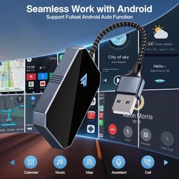 FLORISELL Car Play Wireless Adapter 2024, 2 in 1 Android Car Wireless Adapter Car Play and Android Car, Supports Online Update, Plug & Play, Wired Car Play or Android Car to Wireless image 4