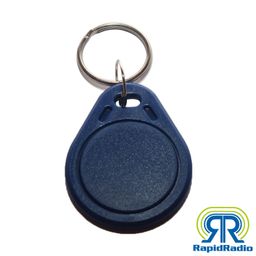 RapidRadio RRHFKF01 13.56 MHz ISO 14443: MIFARE FM1108 HF RFID KeyFob Proximity Token Tag Keypad ID Card for Door Entry Access Control System & Security Lock (Wholesale, Blue, Pack of 10) image 4