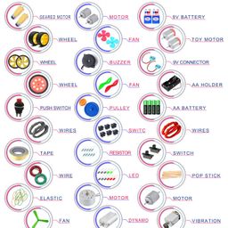 Science & Fun 220 Projects School Science Electronics Robotics Components kit with 220 Experiment tutorials image 2