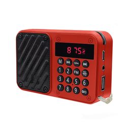 Fire Turtle M7 Pocket Blast FM Radio with Bluetooth Speaker with Powerful Sound, 6w-12 Hours (Tupe C Charging) and Number Pad (AUX, SD Card, USB Input) (Red, 2.0 Channel) (M7-RED) image 1