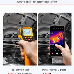 HIKMICRO MiniE Thermal Camera Android/iOS, Thermal Imaging Camera with SuperIR Image Enhancement, 25Hz, No Battery, for Phone/Tablet, USB-C/Lightning Port (Adapter Included, support iPhone 15/16) image 3