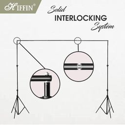 hiffin HIFFIN® Green White Black Screen Backdrop with Stand, 8FT X 12FT Wide Green Screen Backdrop with 9 FT x 12 FT Wide Photo Backdrop Stand, Photo Backdrop Stand Kit Include Carry Bag (Background kit 01 With C3 ) image 5