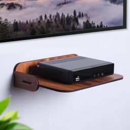 MAHANTMART Wall Mounted Set-Top Box Stand | Space-Saving Shelf for Wi-Fi Router, DTH Box, Remote, TV Accessories | Sturdy image 2