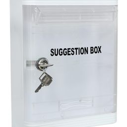 AURA PLAST Locking Mailbox Wall Mounted, Drop Box with Key Lock, Weatherproof Secure Mail Box Plastic Dropbox for Envelope, Letter, Outside, Home, Office Business image 3