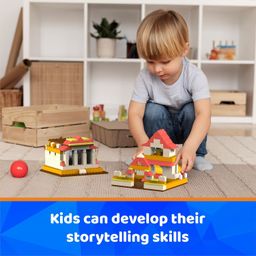 Webby 4 in 1 Young Designer Abs Blocks Kit, Tower,Building, Bridge, Architecture Construction Play Set, Fun Creative Toy Set for 5+ Years Kid (161 Pcs), Multi Color,Construction Blocks image 3