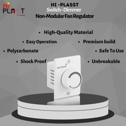 Hi-PLASST (Pack of 2) Non-Modular Socket Dimmer 2M Socket Type Electronic Fan Regulator // Old Dimmer Type Ceiling Regulators for Fan for Home & Offices (L*B = 5 * 4.7cm) image 4