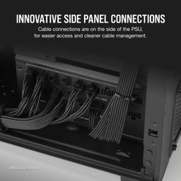 Corsair RM1000x Shift Fully Modular ATX Power Supply - Modular Side Interface - ATX 3.0 & PCIe 5.0 Compliant - Zero RPM Fan Mode - 105°C-Rated Capacitors - 80 Plus Gold Efficiency - Black image 5
