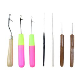 LOOM TREE Latch Hook Set for Rag Rug Making Kit & Tool, 7pcs, Wood & Plastic Handle, Metal Hook, Easy to Use image 1