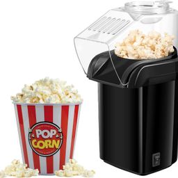 Drumstone (𝗦𝗽𝗲𝗰𝗶𝗮𝗹 𝟭𝟬 𝗬𝗲𝗮𝗿𝘀 𝗪𝗮𝗿𝗿𝗮𝗻𝘁𝘆) Hot Air Popcorn Popper - 1200W Electric Fat-Free Popcorn Maker with Hot Air Technology, Removable Lid, & Measuring Cup for Perfect Snacks image 1