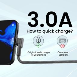 Portronics Konnect L POR-1081 Fast Charging 3A Type-C Cable 1.2Meter with Charge & Sync Function for All Type-C Devices (Grey) image 4