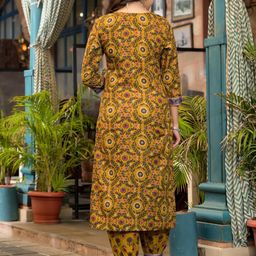 klosia Women's Viscose Printed Kurta Pant With Dupatta Set image 4