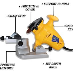 Pro Tools 7305-A Portable Chain Sharpner/Chainsaw Sharpner/Chain Grinding Machine/Multi -Angle chain Grinder, Heavy Duty With Fast Locking Chain System image 2