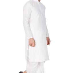 vastramay Men's Brown Silk Blend Kurta and Gold Dhoti Pant Set – Traditional Ethnic Wear for Weddings, Festivals & Celebrations image 4