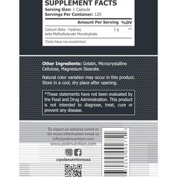 Pole Nutrition HMB Strength And Performance - Pure Beta-Hydroxy for Heart Health Support | 120 Capsules, Essential for Strength and Performance image 5
