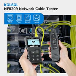 kolsol Network Cable Tester, Poe Cable Tester for CAT5e/CAT6/CAT6a, Ethernet Network Tester with NCV, NF-8209 Network Cable Tracker, Test Fault Distance Location and Length Measurement by TDR image 2