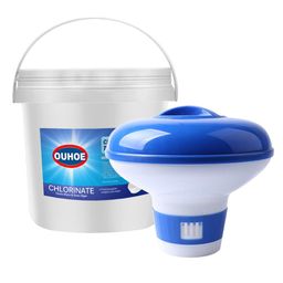 LOOM TREE Chlorine Tablets Disinfectant Clarifier for Pools Spa 1 Bucket + Dispenser image 5