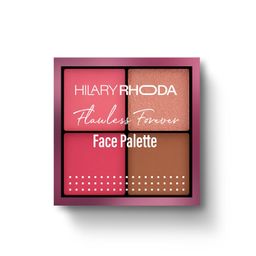 Hilary Rhoda Flawless Forever Face Palette | Highlighter, Contour & 2 Blushes | All-in-one Face Makeup Kit | Highly Pigmented & Long Lasting Face Palette | 11.2g (Medium- Shade 02) image 1